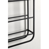 Suport 6 sticle vin fier negru Isaac 33.5x9x98 cm