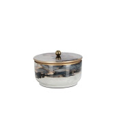 Lumanare ambientala in borcan metal multicolor Marsha Ø12x6,5h