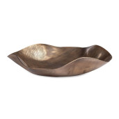 Tava decorativa aluminiu auriu Reel 39x39,5x9h