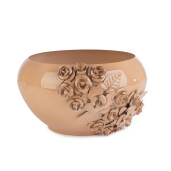 Ghiveci flori otel bej Meknes 25,5x27x14h