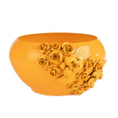 Ghiveci flori otel galben Meknes 25,5x27x14h