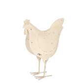 Figurina Gaina metal alb vintage 40x19,5x48,5h