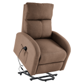 Fotoliu de relaxare pozitionabil maro Neris 72x90-161x86-105 cm 