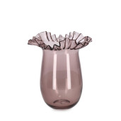 Vaza flori sticla roz Thalya Ø20x26h