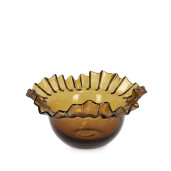 Bol decorativ sticla maro Thalya Ø 24x14,5h