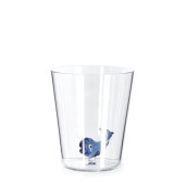 Set 6 pahare sticla decor Balena Ø9x10,5h