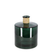 Vaza flori sticla verde Rotang Ø20,5x26h