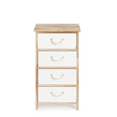 Comoda lemn alb maro Yvette 40x29x73h