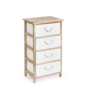 Comoda lemn alb maro Yvette 40x29x73h