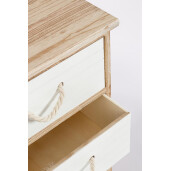 Comoda lemn mdf alb maro Yvette 40x29x90h