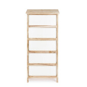 Comoda lemn mdf alb maro Yvette 40x29x90h