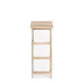 Comoda lemn alb maro Yvette 26x32x62h