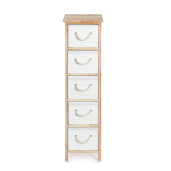 Comoda lemn alb maro Yvette 26x32x98h