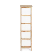 Comoda lemn alb maro Yvette 26x32x98h