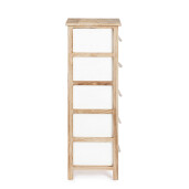 Comoda lemn alb maro Yvette 26x32x98h