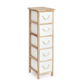 Comoda lemn alb maro Yvette 26x32x98h
