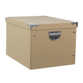Set 12 cutii depozitare carton maro Havana 40x30x25h