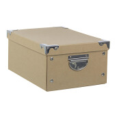 Set 12 depozitare cutii carton maro Havana 34x24x15h