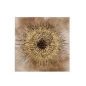 Tablou decorativ canvas auriu maro Bold 100x3,5x100 cm