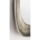 Oglinda de perete cu rama din aluminiu argintiu antichizat Asmita 30x2x31 cm