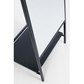 Oglinda de podea rama din fier negru cu suport de haine si incaltaminte Ekbal 46 cm x 39 cm x 181.5 h