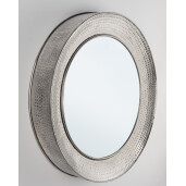 Oglinda de perete cu rama argintie din metal  Adara 80x11 cm
