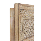 Oglinda decorativa perete lemn natur cu patina alba Nawal 80 cm x 6 cm x 120 cm