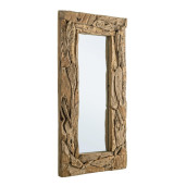 Oglinda decorativa perete cu rama lemn natur Raven 120 cm x 8 cm x 60 cm
