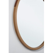 Oglinda perete bambus maro Desty 45 cm