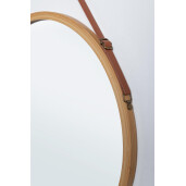Oglinda perete bambus maro Desty 45 cm