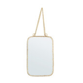 Oglinda perete metal auriu Lacey 10x16,5 cm