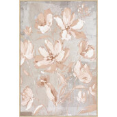 Tablou pictat manual abstract canvas Flowers 82,6x4,3x122,6h