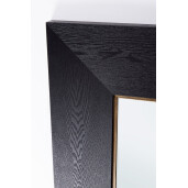 Oglinda perete lemn negru Mallow 139,5x4x139,5h