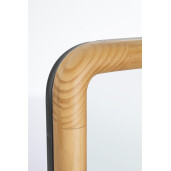 Oglinda podea otel negru mdf maro Haldor 42,5x38x174h