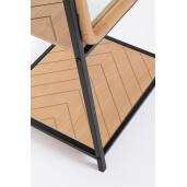 Oglinda podea otel negru mdf maro Haldor 42,5x38x174h