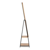 Oglinda podea otel negru mdf maro Haldor 42,5x38x174h
