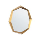 Oglinda perete rama metal auriu Gursky 120x8x120h