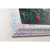 Tablou decorativ cu rama abstract pictat manual canvas Spotty 168x5x138h