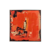 Tablou decorativ cu rama abstract pictat manual canvas Crown 100x4x100h