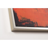 Tablou decorativ cu rama abstract pictat manual canvas Crown 100x4x100h