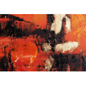 Tablou decorativ cu rama abstract pictat manual canvas Crown 100x4x100h