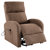 Fotoliu de relaxare pozitionabil maro Neris 72x90-161x86-105 cm 