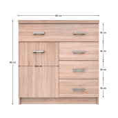 Comoda PAL stejar Sonoma Topty 80x33x85 cm