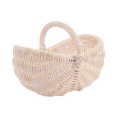 Cos depozitare ratan natur alb Narra 49x31x21h