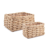 Set 2 cosuri depozitare ratan natur Malang 51x34x27h; 65x48x32h