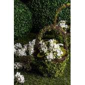 Ghiveci pentru flori verde oval model cos Ø17 cm x 10 cm x 24 h