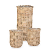 Set 3 cosuri ratan natur Jefri (2x) 45x50 cm, 60x110 cm
