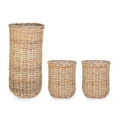 Set 3 cosuri ratan natur Jefri (2x) 45x50 cm, 60x110 cm