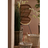 Set 3 cosuri ratan natur alb Randy Ø22x16-24h; ø30x23-29h; ø37x30-38h