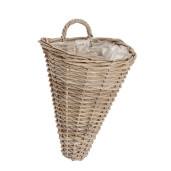 Cos ratan gri Randy Ø30x26x38-43h